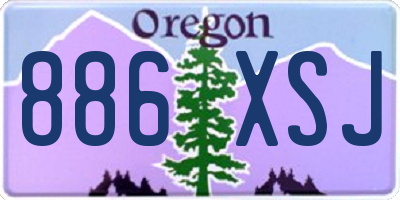 OR license plate 886XSJ