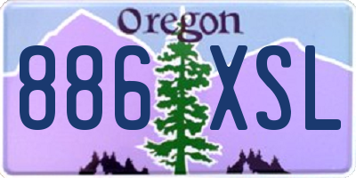 OR license plate 886XSL