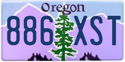 OR license plate 886XST