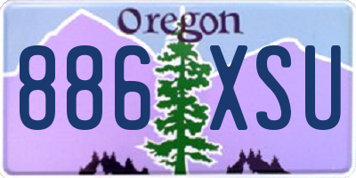 OR license plate 886XSU