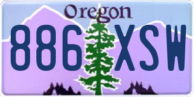 OR license plate 886XSW