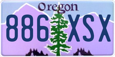 OR license plate 886XSX