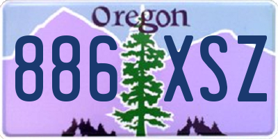 OR license plate 886XSZ