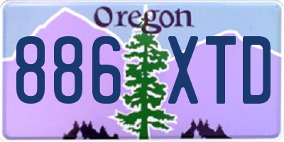 OR license plate 886XTD