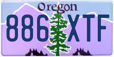 OR license plate 886XTF