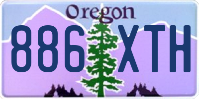 OR license plate 886XTH