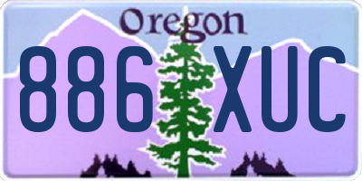 OR license plate 886XUC