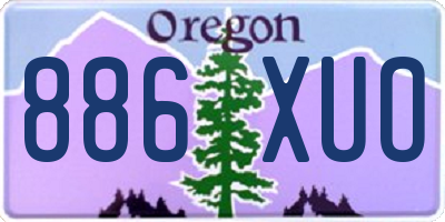 OR license plate 886XUO