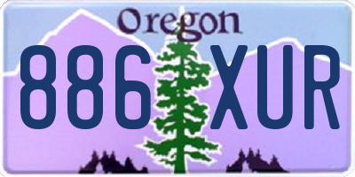 OR license plate 886XUR
