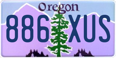 OR license plate 886XUS