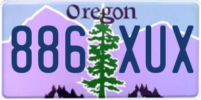 OR license plate 886XUX