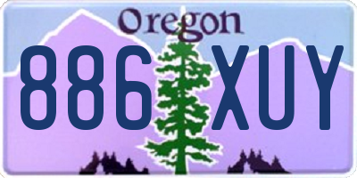 OR license plate 886XUY