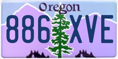 OR license plate 886XVE