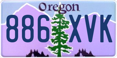 OR license plate 886XVK