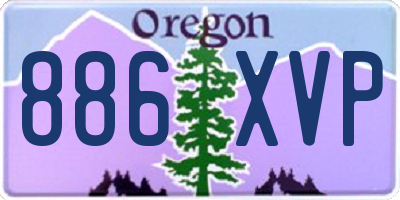 OR license plate 886XVP