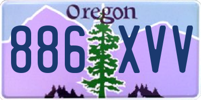 OR license plate 886XVV