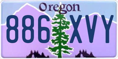 OR license plate 886XVY