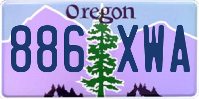 OR license plate 886XWA