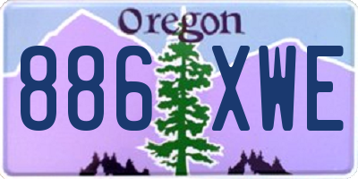 OR license plate 886XWE