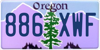OR license plate 886XWF