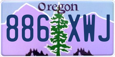 OR license plate 886XWJ