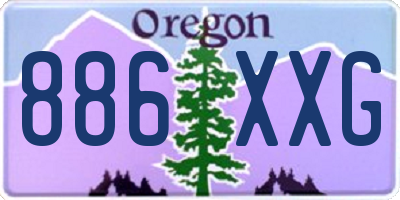 OR license plate 886XXG