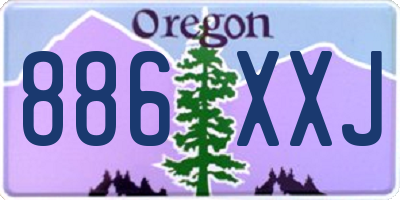 OR license plate 886XXJ