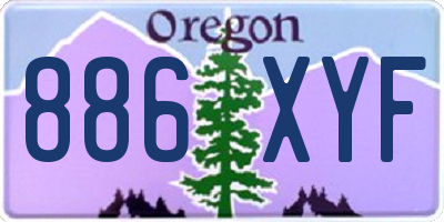 OR license plate 886XYF