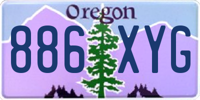OR license plate 886XYG