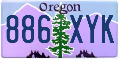 OR license plate 886XYK