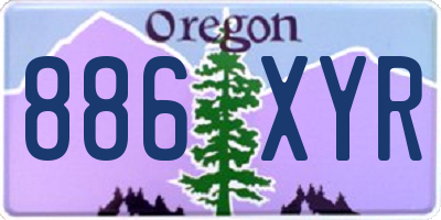 OR license plate 886XYR