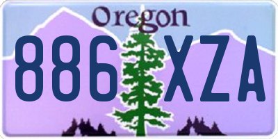 OR license plate 886XZA