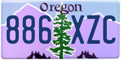 OR license plate 886XZC