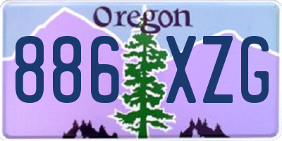OR license plate 886XZG