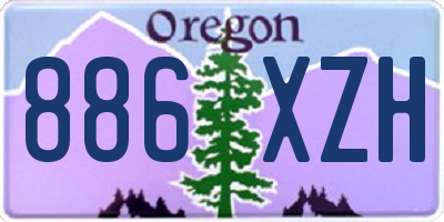 OR license plate 886XZH