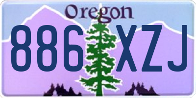 OR license plate 886XZJ