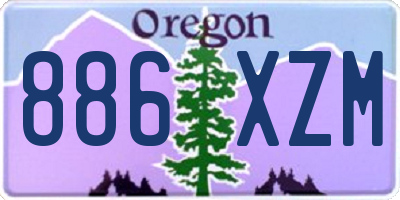OR license plate 886XZM