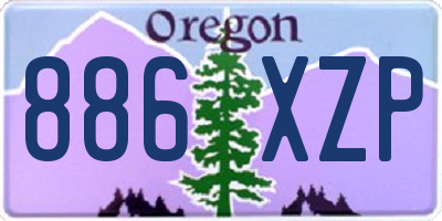 OR license plate 886XZP