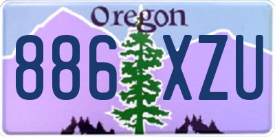 OR license plate 886XZU