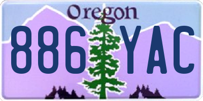 OR license plate 886YAC