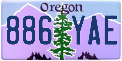 OR license plate 886YAE