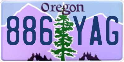 OR license plate 886YAG