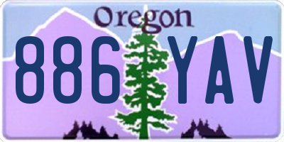 OR license plate 886YAV