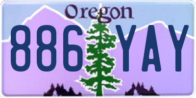 OR license plate 886YAY