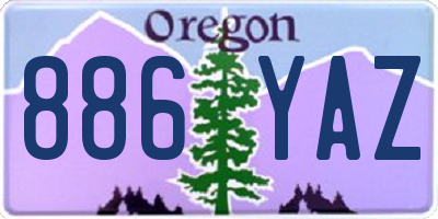 OR license plate 886YAZ