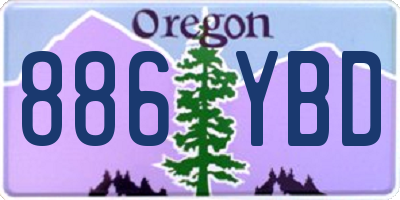 OR license plate 886YBD