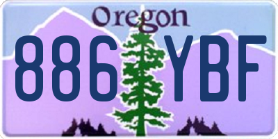 OR license plate 886YBF