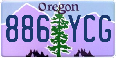OR license plate 886YCG