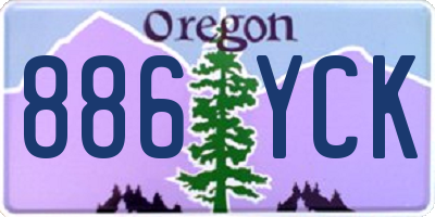 OR license plate 886YCK