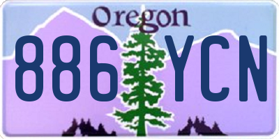 OR license plate 886YCN